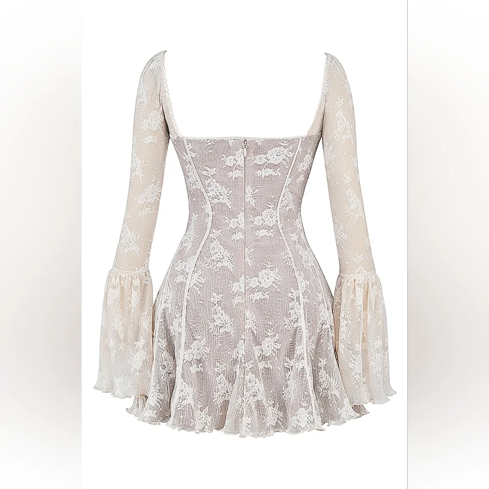 House of CB Analissa Vintage Cream Lace Corset Dress - Picture 7 of 14
